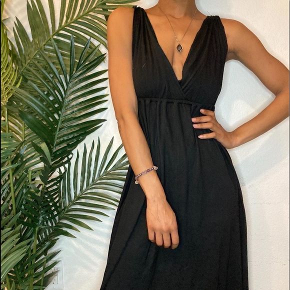 J Crew Black midi Spring Fling Dress - Picture 2 of 8